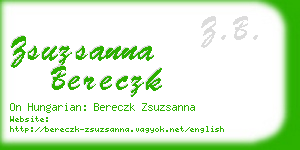 zsuzsanna bereczk business card